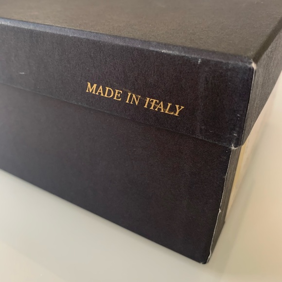 Ralph Lauren silver/navy leather loafers - Picture 7 of 7